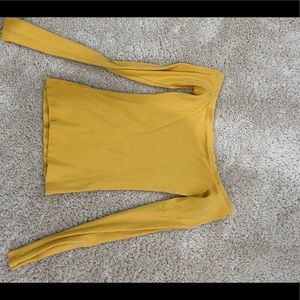 Yellow off the shoulder top